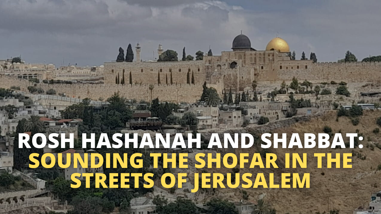 Rosh HaShanah and Shabbat Sounding the Shofar in the Streets of